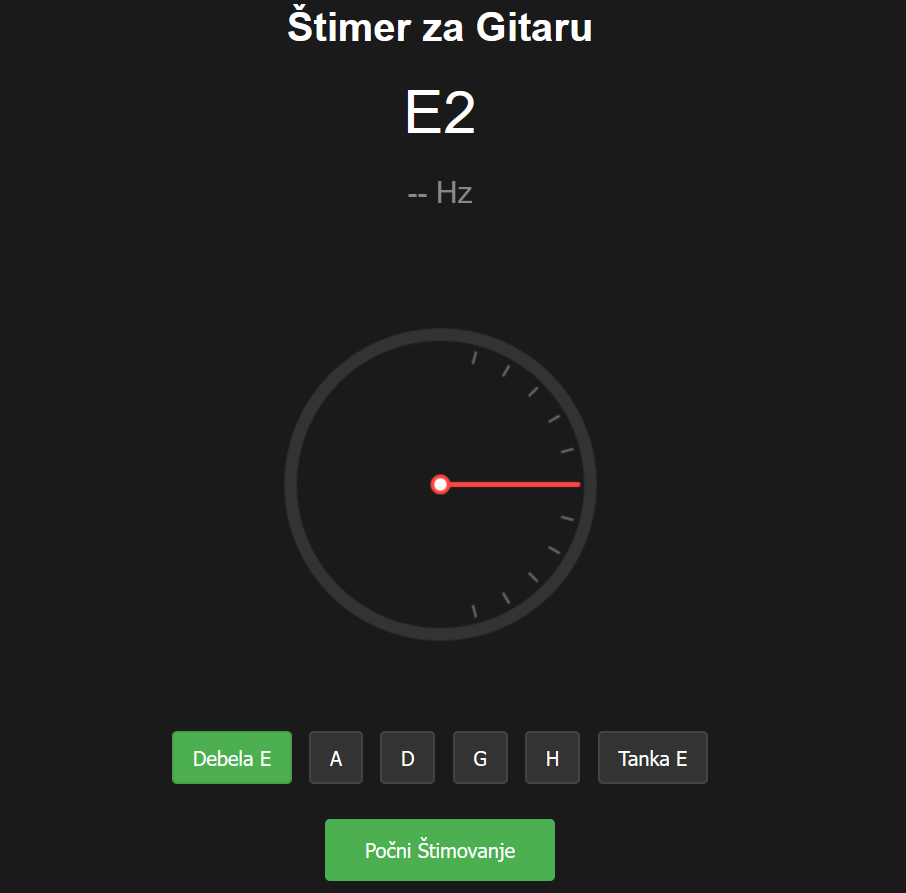 Guitar Tuner Interface